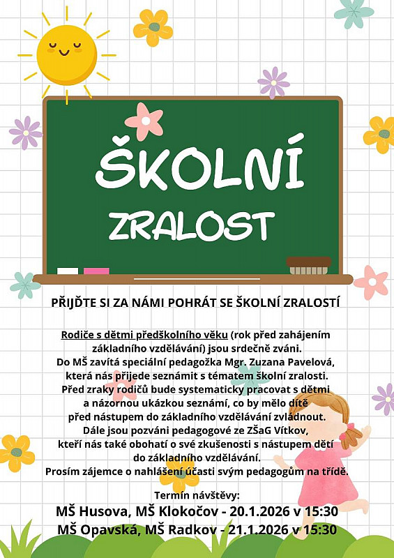 ŠKOLNÍ ZRALOST