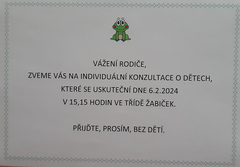 Konzultace s rodiči