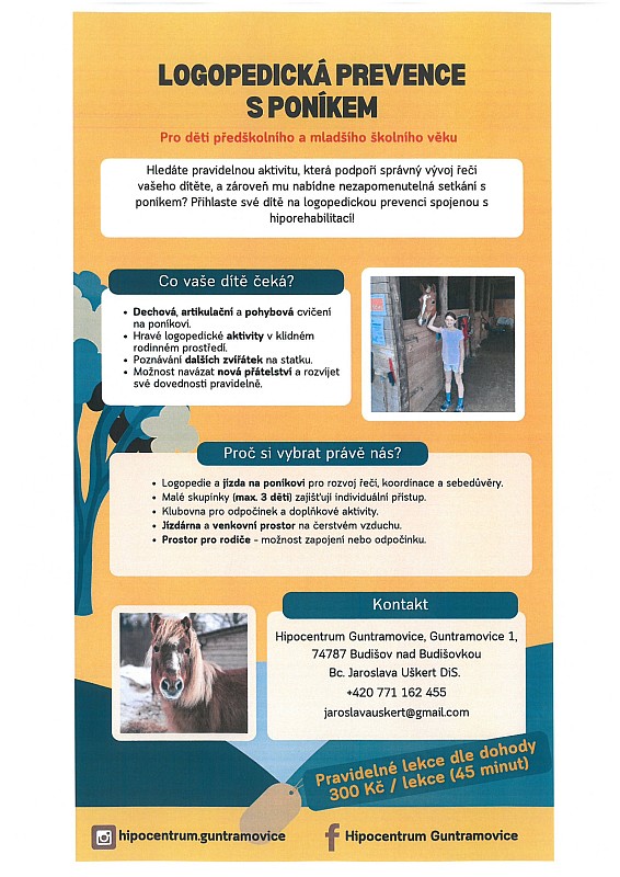 LOGOPEDICKÁ PREVENCE S PONÍKEM